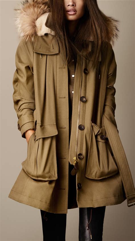 parkas burberry femme|Burberry ladies car coats.